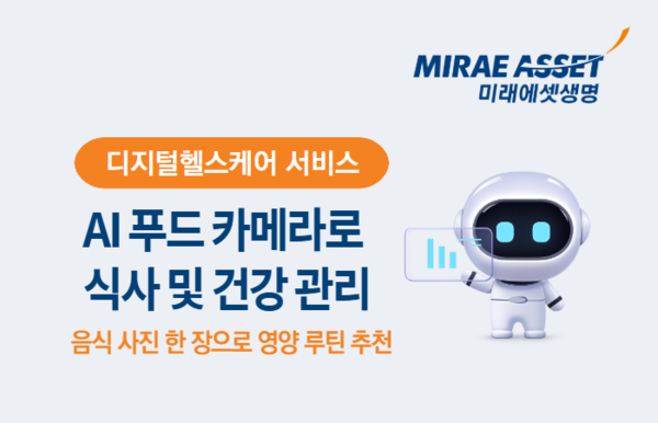 미래에셋생명이 자사 모바일 앱 ‘M-LIFE’를 통해 제공하는 ‘AI 푸드 카메라’ 서비스는 고객이. 음식 사진을 촬영하면 AI가 칼로리와 주요 영양성분을 분석하고 맞춤형 영양 루틴을 제안한다. [미래에셋생명]
