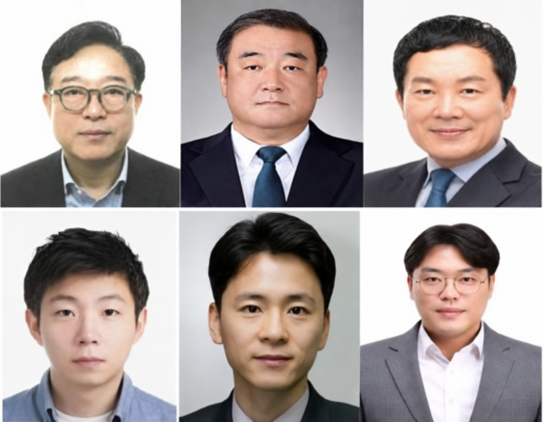 (왼쪽 위부터) 오석근 미래혁신부시장 내정자, 정경원 정무특별보좌관 내정자, 홍순헌 정책협치특별보좌관 내정자, 반선호 대외협력보좌관 내정자, 박석호 정무수석보좌관 내정자, 정주영 정책수석보좌관 내정자. [인수위]