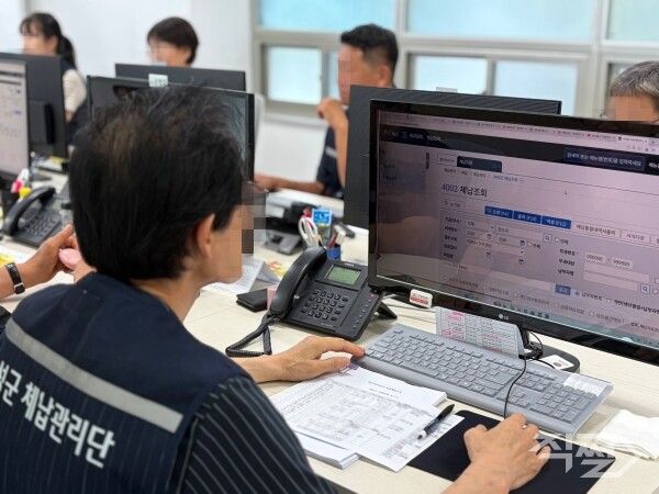 달성군 지방세입 체납관리단원들 모습.[달성군]