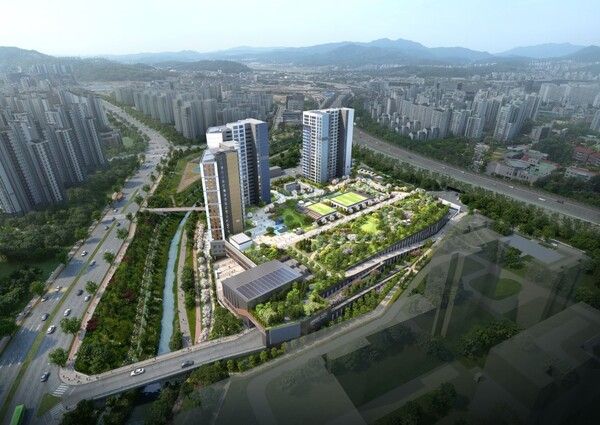 장지차고지 입체화사업 조감도. [금호건설]