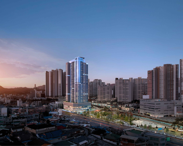 춘천 효자동 주상복합 신축공사 투시도. [동부건설]
