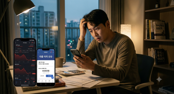 국내 증시가 연이은 급락세를 보이는 가운데 대출금리까지 오르면서 이른바 ‘빚투(빚내서 투자)’ 투자자들의 부담이 커지고 있다. [제미나이·이연주 기자]