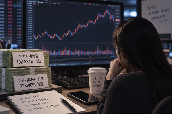 투자자예탁금이 다시 100조원대로 올라섰다. [챗Gpt·이연주 기자]