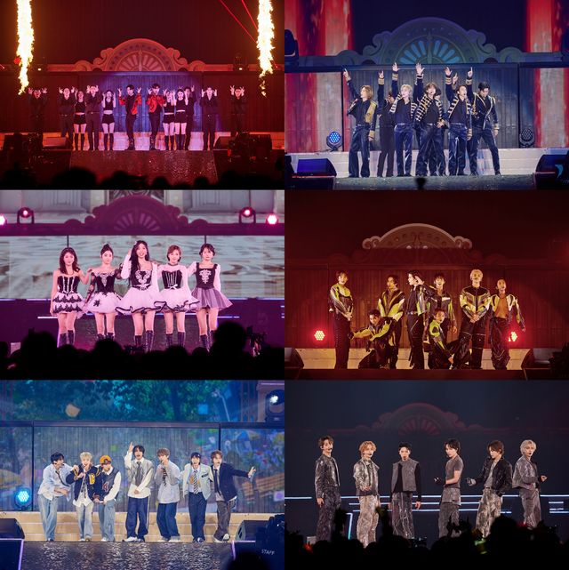 SMTOWN LIVE 2024 도쿄돔 무대 이미지 (좌측 상단부터 동방신기-슈퍼주니어-레드벨벳-NCT 127-NCT DREAM-WayV).jpg