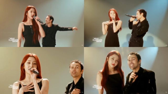 르세라핌 허윤진 '켈리 클락슨 쇼' 갈무리 이미지.jpg