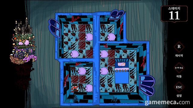 층수를 내려가면 기믹이 쌓이면서 난이도가 더 올라간다 (사진출처: 스팀 상점 페이지)