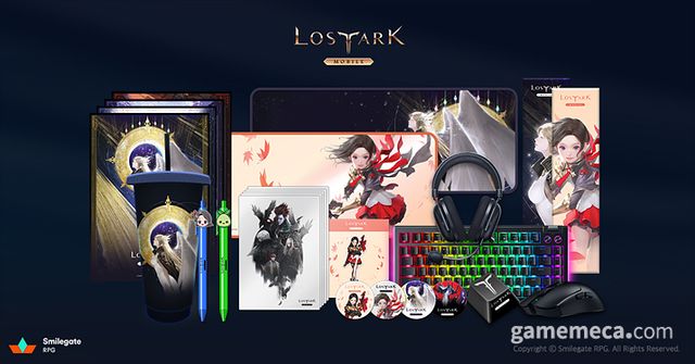 지스타 2023 부스 현장에서 제공되는 굿즈 (사진제공: 스마일게이트 RPG)