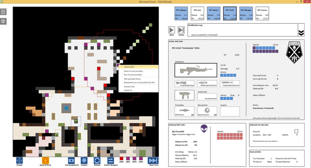 엑셀로 구현한 전략게임 '엑셀컴'도 존재한다 (사진출처: 엑셀컴 공식 홈페이지)