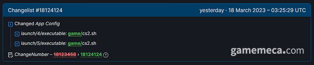 CS:GO 업데이트 목록 (자료출처: 스팀DB)