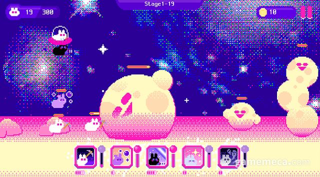 토끼와 클론을 활용해 이상한 치즈들을 뚫고 스테이지 끝에 도달하는 것이 주 골자다 (사진제공: 스튜디오 소트)