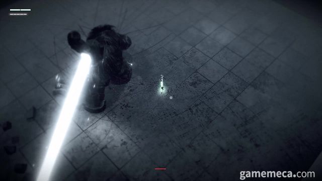 레이저를 발사하는 거상 보스 (사진제공: 썬게임즈)