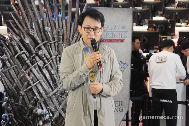 나 혼자만 레벨업과 같은 트랜스 미디어 전략을 지속적으로 펼치겠다고 말하는 방준혁 의장