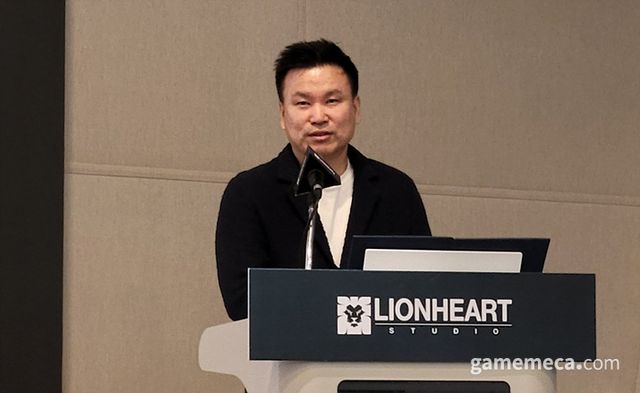 간담회에 참석한 김재영 대표 (사진: 게임메카 촬영)