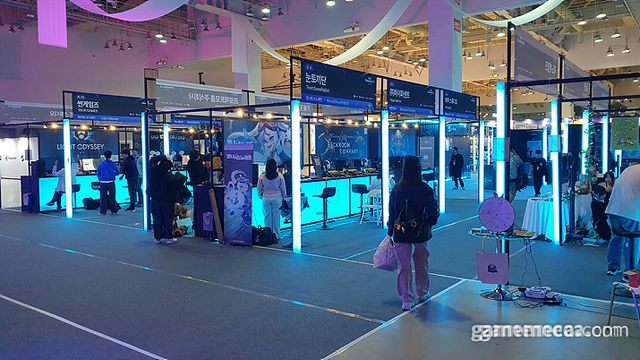 지스타 2024 스팀 인디게임 부스 현장 (사진: 게임메카 촬영)