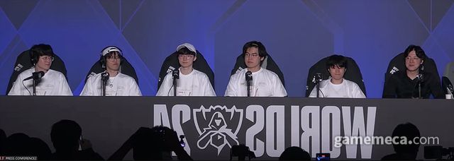 2024 리그 오브 레전드 월드챔피언십 우승팀 T1 (사진: 게임메카 촬영)