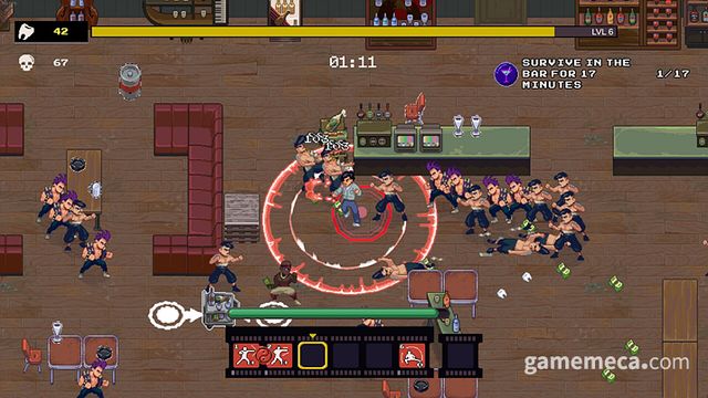 광역 피해를 가하는 무술 시퀀스 (사진출처: 스팀)