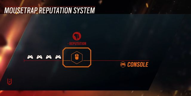 쥐덫에 감지된 유저는 PC유저와만 매칭될 뿐 아니라 평판도 하락한다 (사진출처: 유비소프트 공식 유튜브 채널 갈무리)