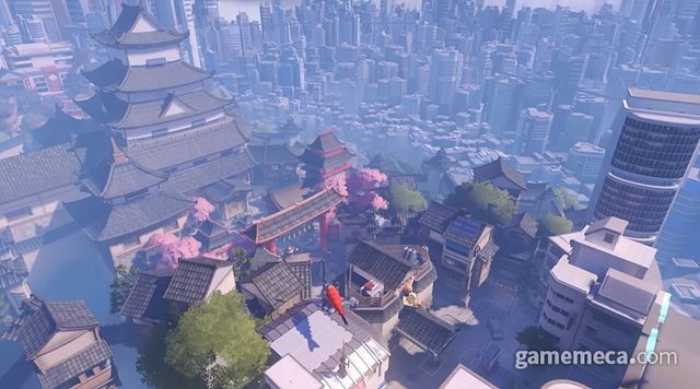 신규 모드 '격돌'과 맵 '하나오카' (사진출처: 오버워치 공식 유튜브 채널 갈무리)