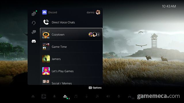  게임 베이스 내에 있는 디스코드 탭을 선택하면 된다 (사진출처: 플레이스테이션 공식 블로그)