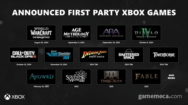 Xbox 게임스컴 2024 스트림 라인업 (사진출처: Xbox 공식 X)