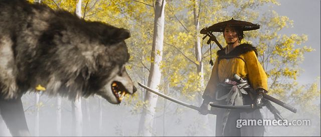 주인공 의상착의와 늑대라는 소재에서 어느 정도 스토리를 추측할 수 있다 (사진출처: 플레이스테이션 공식 유튜브 채널 갈무리)