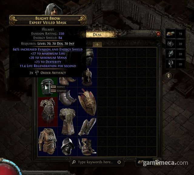 일반 상점에도 희귀 아이템 등장 확률이 증가했다 (사진출처: 패스 오브 엑자일 공식 유튜브 채널 갈무리)