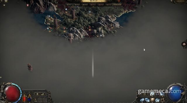 멀리서도 보스 위치를 파악할 수 있는 표식 기능 (사진출처: 패스 오브 엑자일 공식 유튜브 채널 갈무리)