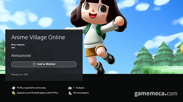 아니메 빌리지 온라인 플레이스테이션 스토어 페이지 (사진출처: 플레이스테이션 스토어 홈페이지 갈무리)