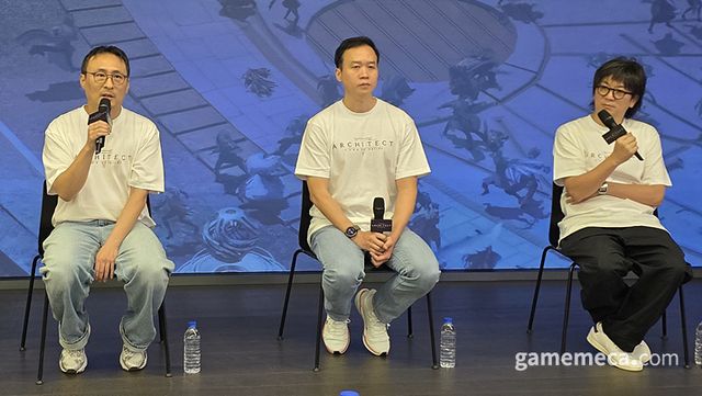 BM 관련 질문에 답변 중인 김민규 실장 (사진: 게임메카 촬영)