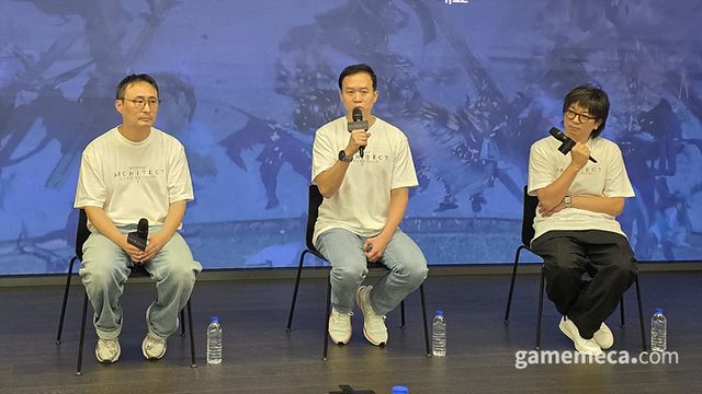 질문에 답변 중인 박범진 대표 (사진: 게임메카 촬영)