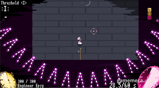 개발 초기에는 탄막 위치를 설정하기 위해 여러 방법의 시도가 필요했다 (사진제공: 시계태엽고양이)