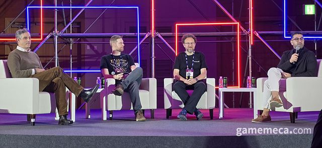 왼쪽부터 조쉬 소이어, 제이슨, 마틴 클린, 모더레이터 (사진:게임메카 촬영)