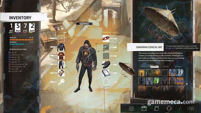 디스코 엘리시움 메뉴 화면 스크린샷 (사진출처: 스팀 상점 페이지)