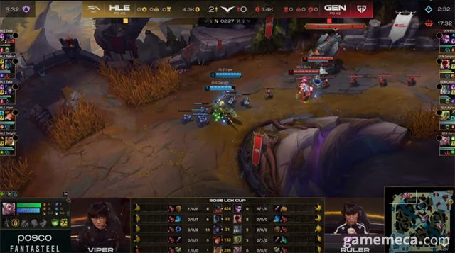 2025 LCK 컵 결승전 장면 (사진출처: LCK 공식 유튜브 영상 갈무리)