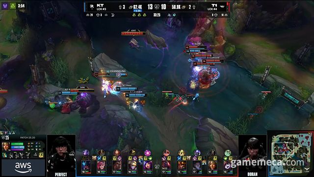 2025 월즈 2세트 주요 장면 (사진출처: LCK 공식 유튜브 채널 갈무리)