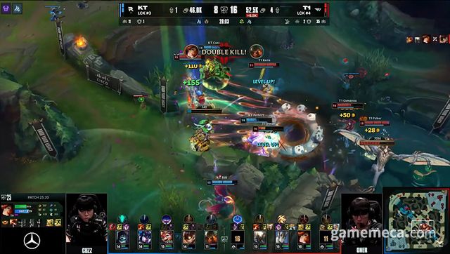 2025 월즈 4세트 주요 장면 (사진출처: LCK 공식 유튜브 채널 갈무리)