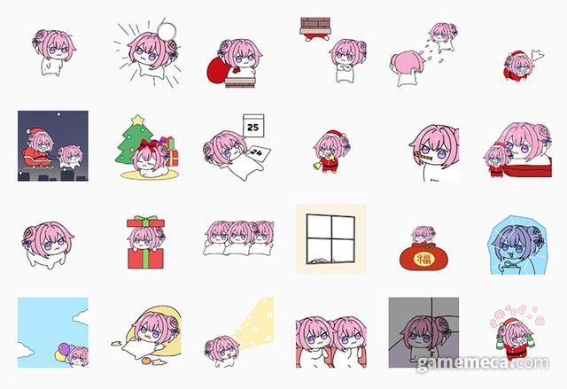 도로롱의 크리스마스 이모티콘 (사진출처: 카카오톡 이모티콘 샵 갈무리)