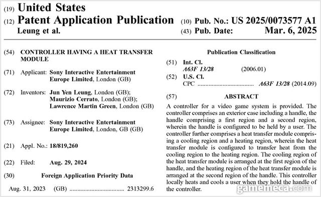미국 특허청이 공개한 소니 컨트롤러 신규 특허 (사진출처: 미국 특허청)