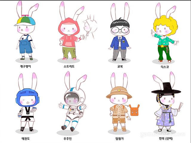 서울을 돌아다니는 토끼 '루나'의 디자인도 다양하게 구상했다 (사진제공: 아름담다 미디어 랩)