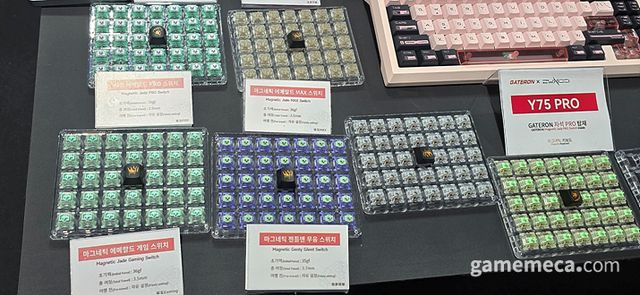 더불어 독특한 입력 방식으로 상위 FPS 유저들이 선호한다는 자석축도 여러 곳에서 만나볼 수 있었다 (사진: 게임메카 촬영)