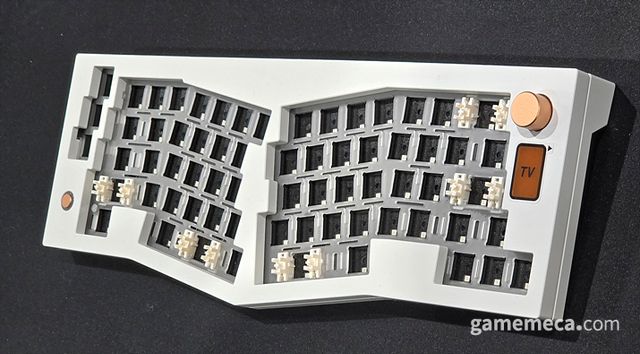 내부 기판 및 스위치, 키캡을 모두 사용자가 직접 선택해 조립할 수 있어 개성있는 나만의 키보드를 만들 수도 있다 (사진: 게임메카 촬영)