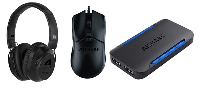 AI 샤크의 헤드폰과 마우스, USB 허브 (사진출처: 게임샤크 공식 홈페이지)