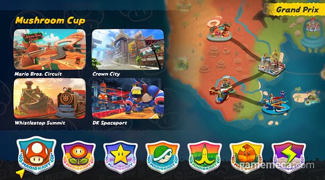 4번의 레이스를 거쳐 점수 총합으로 승부하는 '그랑프리' (사진출처: 한국닌텐도 공식 유튜브 채널 갈무리)