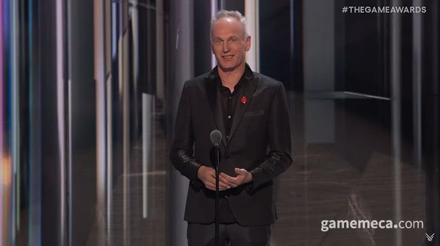 작년 12월 더 게임 어워드 시상자로 참석한 스벤 빈케 대표 (사진출처: 더 게임 어워드 공식 유튜브 채널)