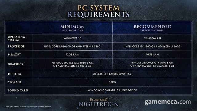 엘든 링: 밤의 통치자 사양 잉미지 (사진출처: 엘든 링 공식 X)
