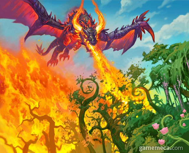 하스스톤 신규 미니 세트 '세계수의 잉걸불' 대표 이미지 (사진제공: 블리자드)