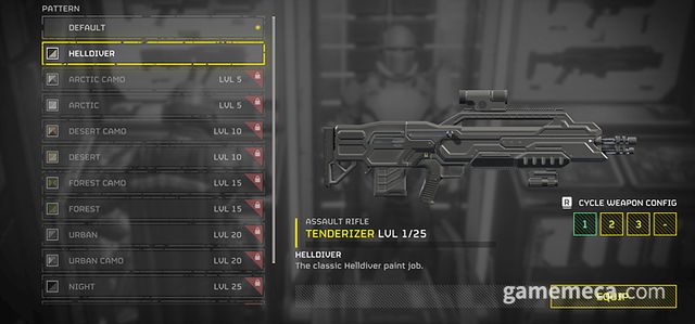 헬다이버즈 2 무기 커스텀 스크린샷 (사진출처: 스팀 상점 페이지)