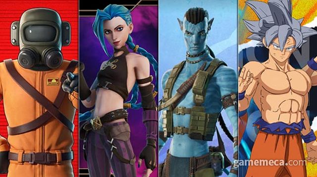 포트나이트의 꽃이라고 할 수 있는 수많은 컬래버레이션 캐릭터 (사진출처: 포트나이트 공식 홈페이지)