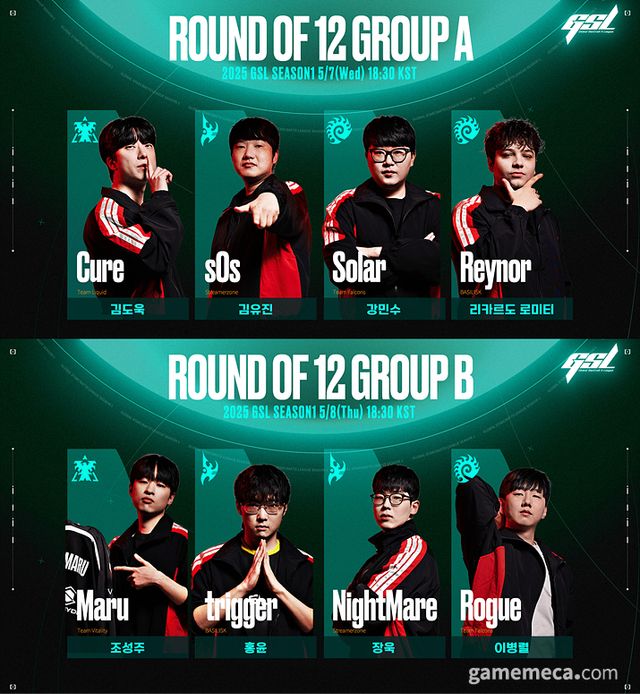 2025 글로벌 스타크래프트 2 리그 출전 선수 이미지 (사진제공: SOOP