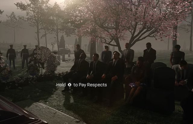 국내에서는 'X를 눌러 조이를 표하십시오' 라고 변형되어 쓰이는 문구(사진출처: 슬렛지해머 게임즈 공식 X)